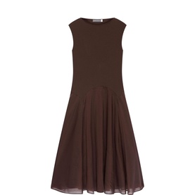 Flounce Woven Flared Dress