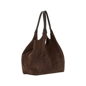 Gianni Chiarini brown suede leather tote bag with twin shoulder straps and slouchy silhouette