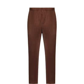 Pleated Straight-Leg Trousers