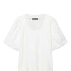 Woven Puff-Sleeve Top