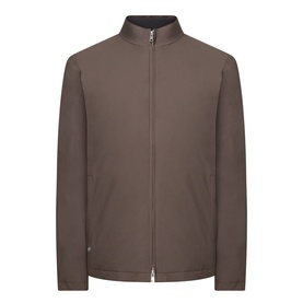 Peter Millar Ryder 3-in-1 Jacket in Ash Brown, zip-through casual jacket with funnel neck and side pockets