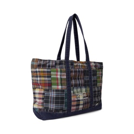 Madras Patchwork Check Tote Bag