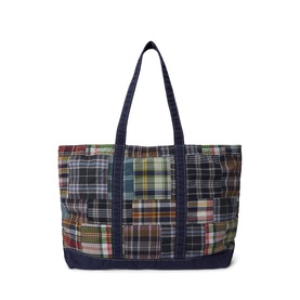 Madras Patchwork Check Tote Bag