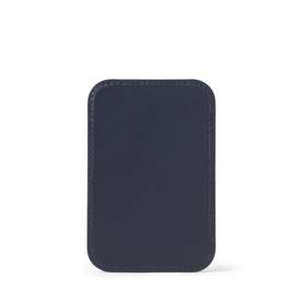 Ralph Lauren cardholder in Flag Bear navy, smooth leather with rounded corners, compact flat design