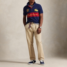 Crest Logo Mesh Polo Shirt