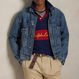 Crest Logo Mesh Polo Shirt