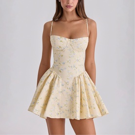 Samaria Floral Corset Mini Dress