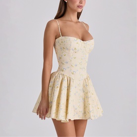 Samaria Floral Corset Mini Dress