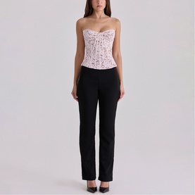 Solaine Floral Boned Corset Top