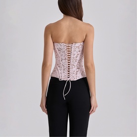 Solaine Floral Boned Corset Top