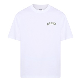 Dickies Bettsville Logo T-Shirt in white, crew neck with embroidered chest logo, 100% cotton, straight hemline