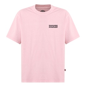 Dickies Bridal Rose crew neck T-shirt in cotton, with small embroidered logo on chest, flat lay view.