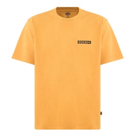 Dickies Crew Neck T-shirt in Sunflower yellow, short-sleeved cotton jersey with embroidered chest logo