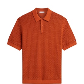 Flag Logo Washed Polo Shirt