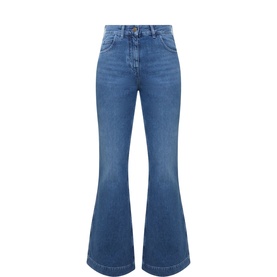 Logo Flared-Leg Jeans