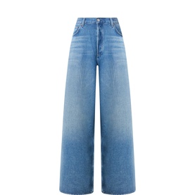 Rounded Baggy Wide-Leg Jeans