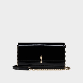 Bettina Patent Chain Wallet Clutch