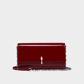 Bettina Patent Chain Wallet Clutch