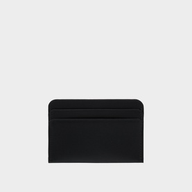 Christian Louboutin black smooth leather card holder with multiple card slots, flat profile, clean minimal design