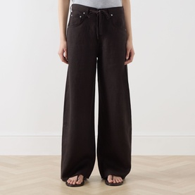 Brynn Linen Straight-Leg Trousers