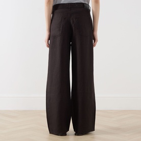 Brynn Linen Straight-Leg Trousers