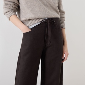 Brynn Linen Straight-Leg Trousers