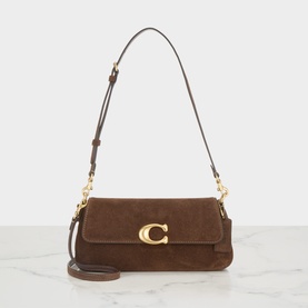 Jet Suede Shoulder Bag
