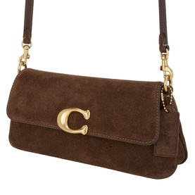 Jet Suede Shoulder Bag