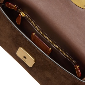 Jet Suede Shoulder Bag