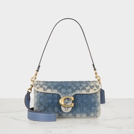 Tabby 26 Denim Embellished Shoulder Bag
