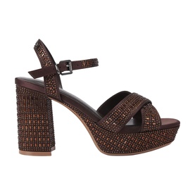 Fleur Embellished Platform Block Heels