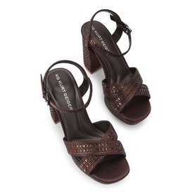 Fleur Embellished Platform Block Heels
