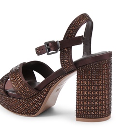 Fleur Embellished Platform Block Heels