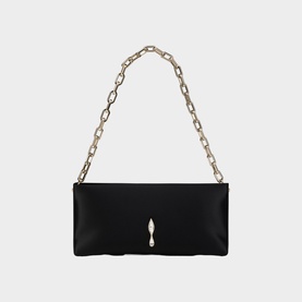 Maykimay Chain Pouch Neoprene Satin Clutch Bag