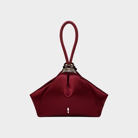 Sabrina Pouch Small Neoprene Satin Clutch Bag