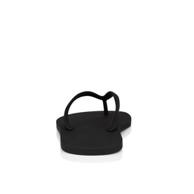 Christian Louboutin black rubber flip flop with toe post strap and contoured footbed, men's style