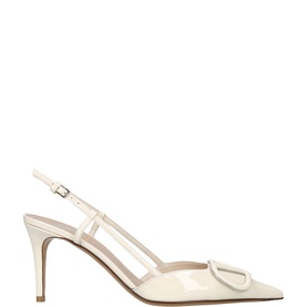 V Logo 80 Signature Slingback Pumps