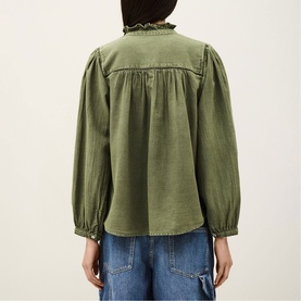 Gilda Embroidered Ruffle Blouse