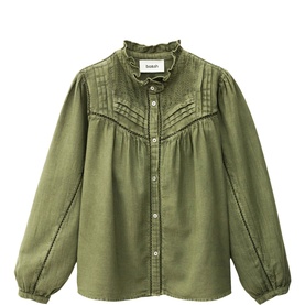 Gilda Embroidered Ruffle Blouse