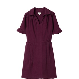 Cheesecloth Mini Flared Dress