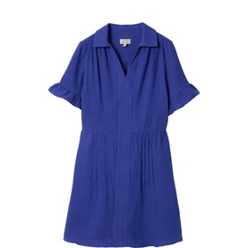 Cheesecloth Mini Flared Dress