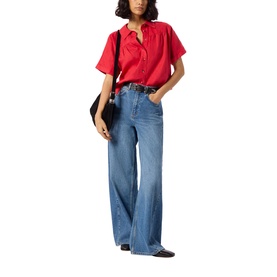 Gathered Linen Shirt