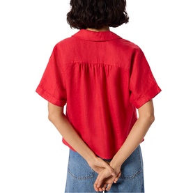Gathered Linen Shirt