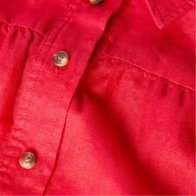 Gathered Linen Shirt