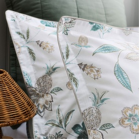 Kew Oxford Pillowcase Pair Aqua Mix