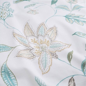 Kew Oxford Pillowcase Pair Aqua Mix