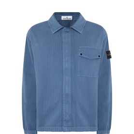 Badge Logo Herringbone Overshirt