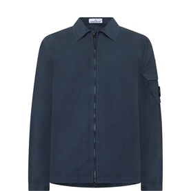Logo Badge Zip Overshirt