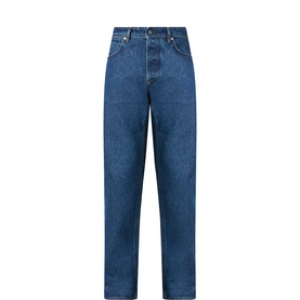 Logo Badge Slim-Leg Jeans