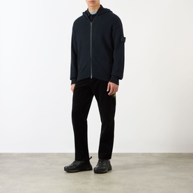 Logo Badge Zip Hoodie Sweater